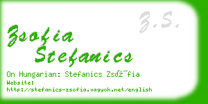 zsofia stefanics business card